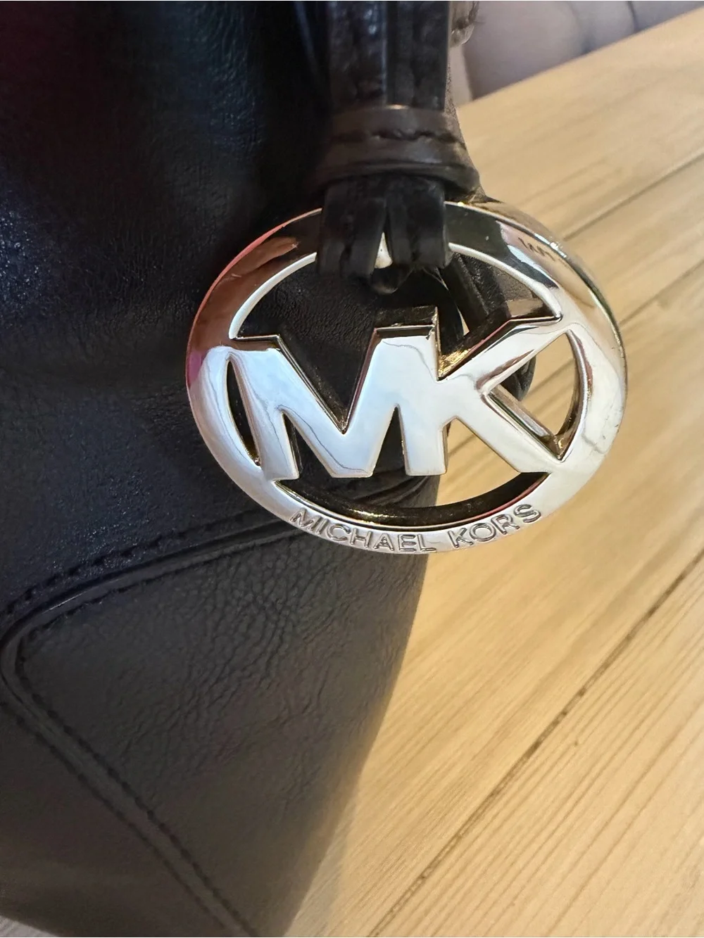 Michael Kors Black Leather Brookville Hobo Shoulder Bag